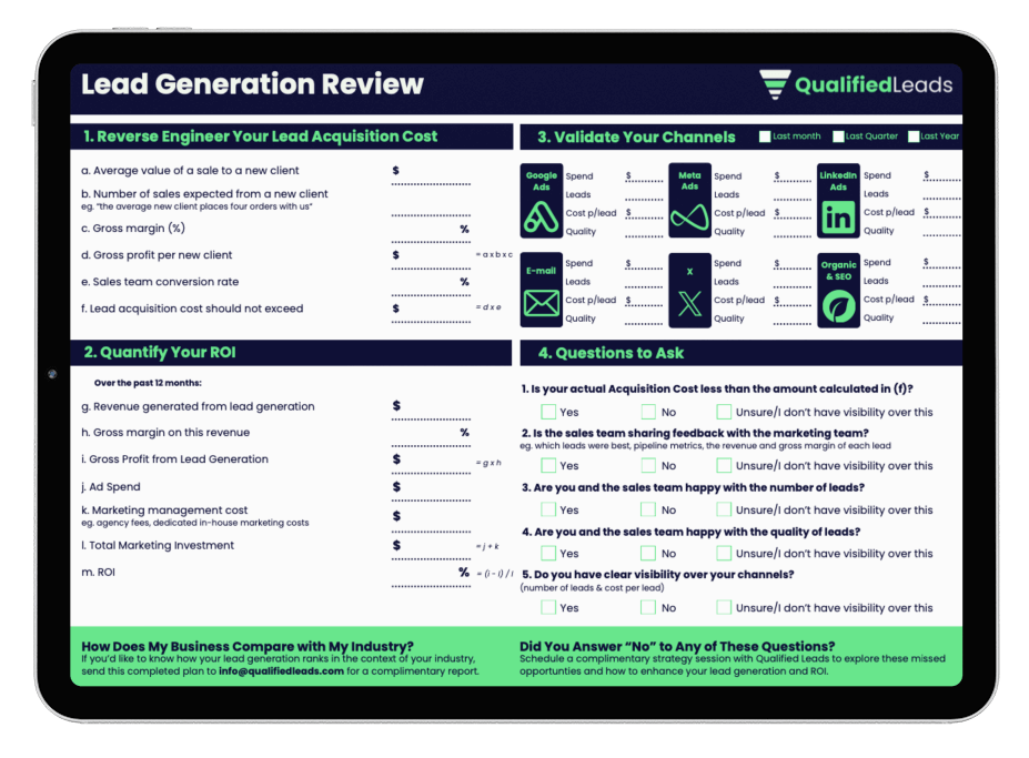 Lead Generation Review - iPad V2